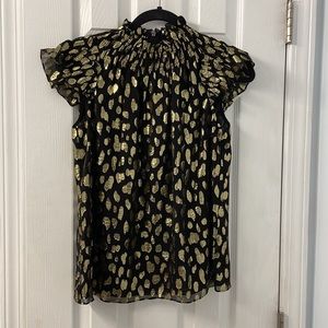 Black and gold top